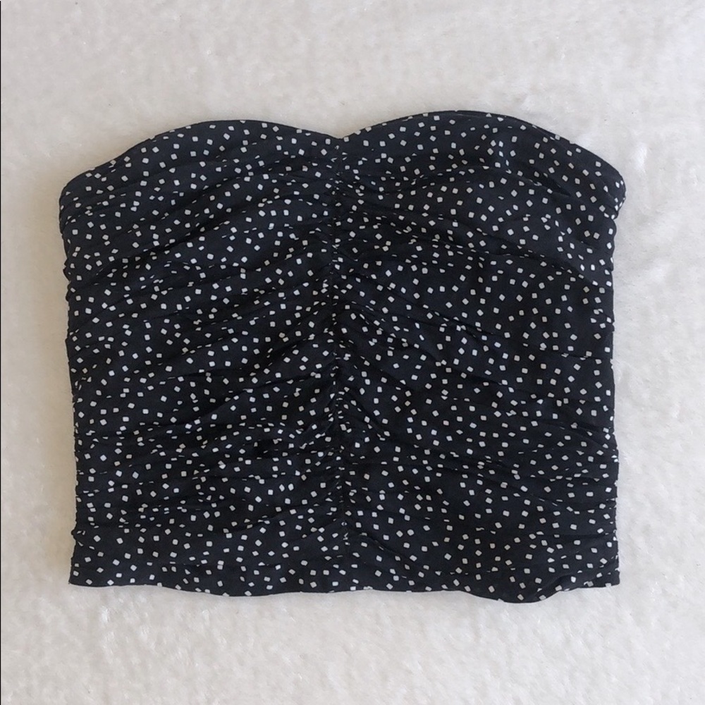 Urban Outfitters Strapless Polka Dot Bustier Top